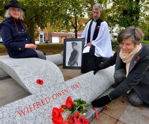 Ceremony for memorial of Shropshire poet Wilfred Owen