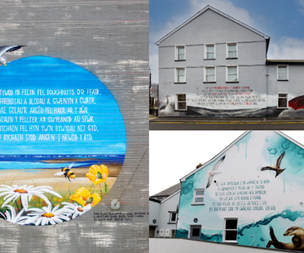 The stunning poetry murals that have appeared in locations around Wale